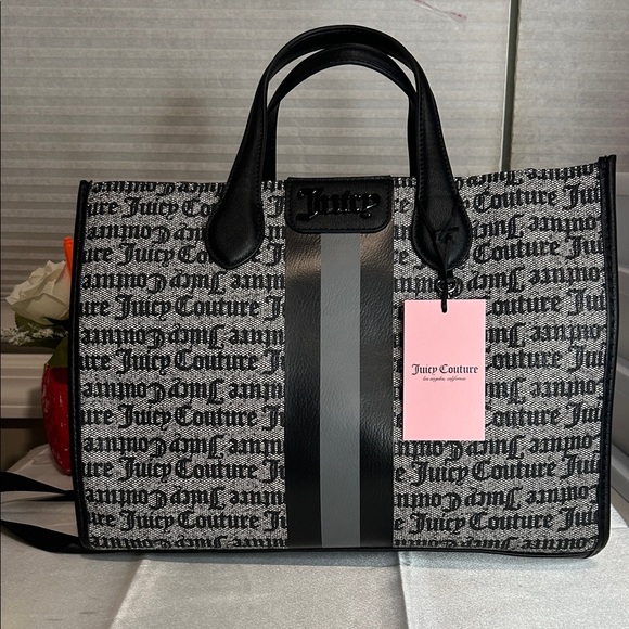 Juicy Couture Handbags - NWT Juicy Couture black and grey tote/crossbody bag
